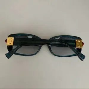 Louis Vuitton Green Teal Glitter Sunglasses S-Lock Cat Eye Sunglasses S00 - Women - Accessories | LOUIS  main image 3